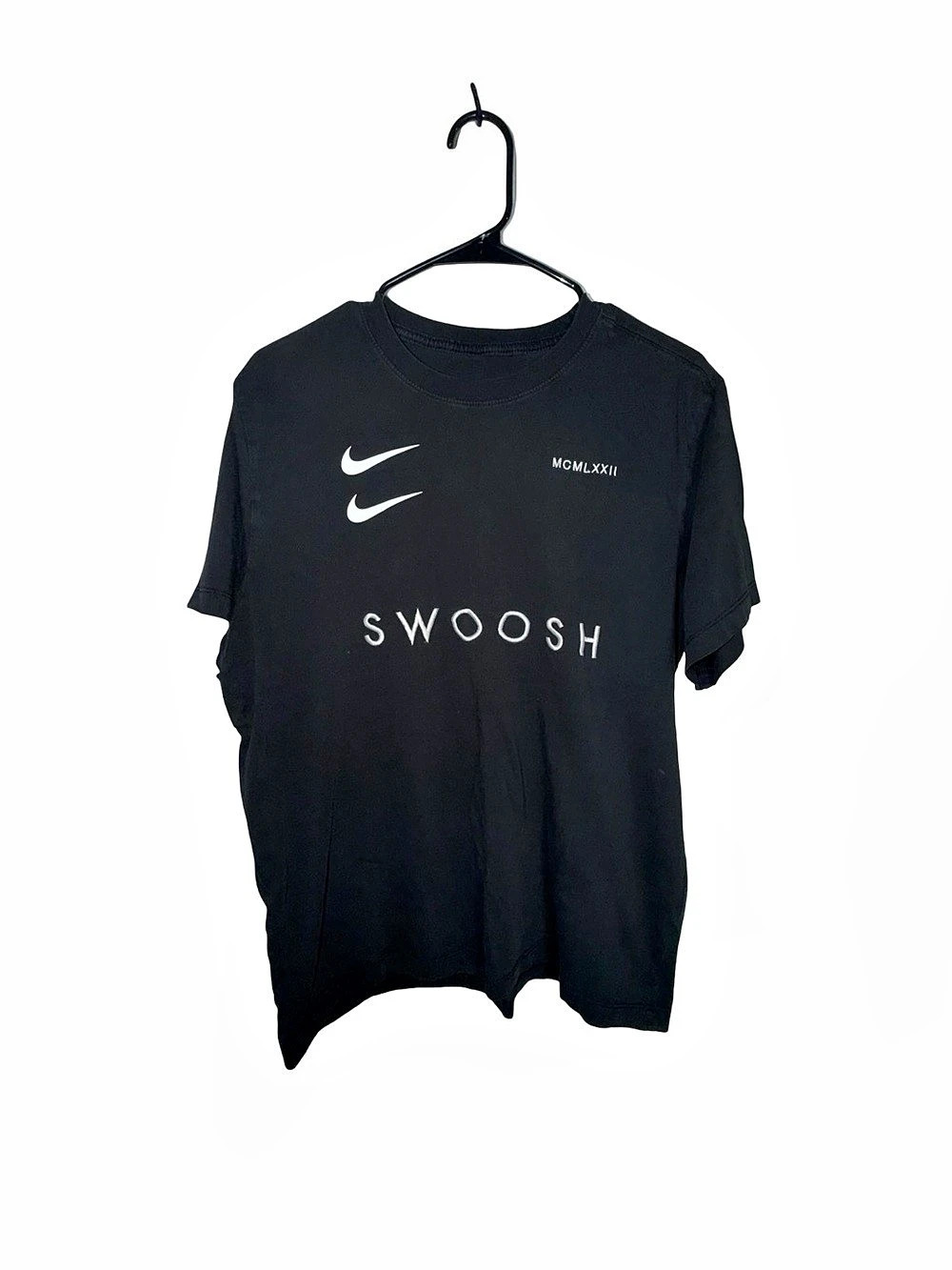 Nike Double Swoosh MCMLXXII Graphic T-Shirt Black & White Large